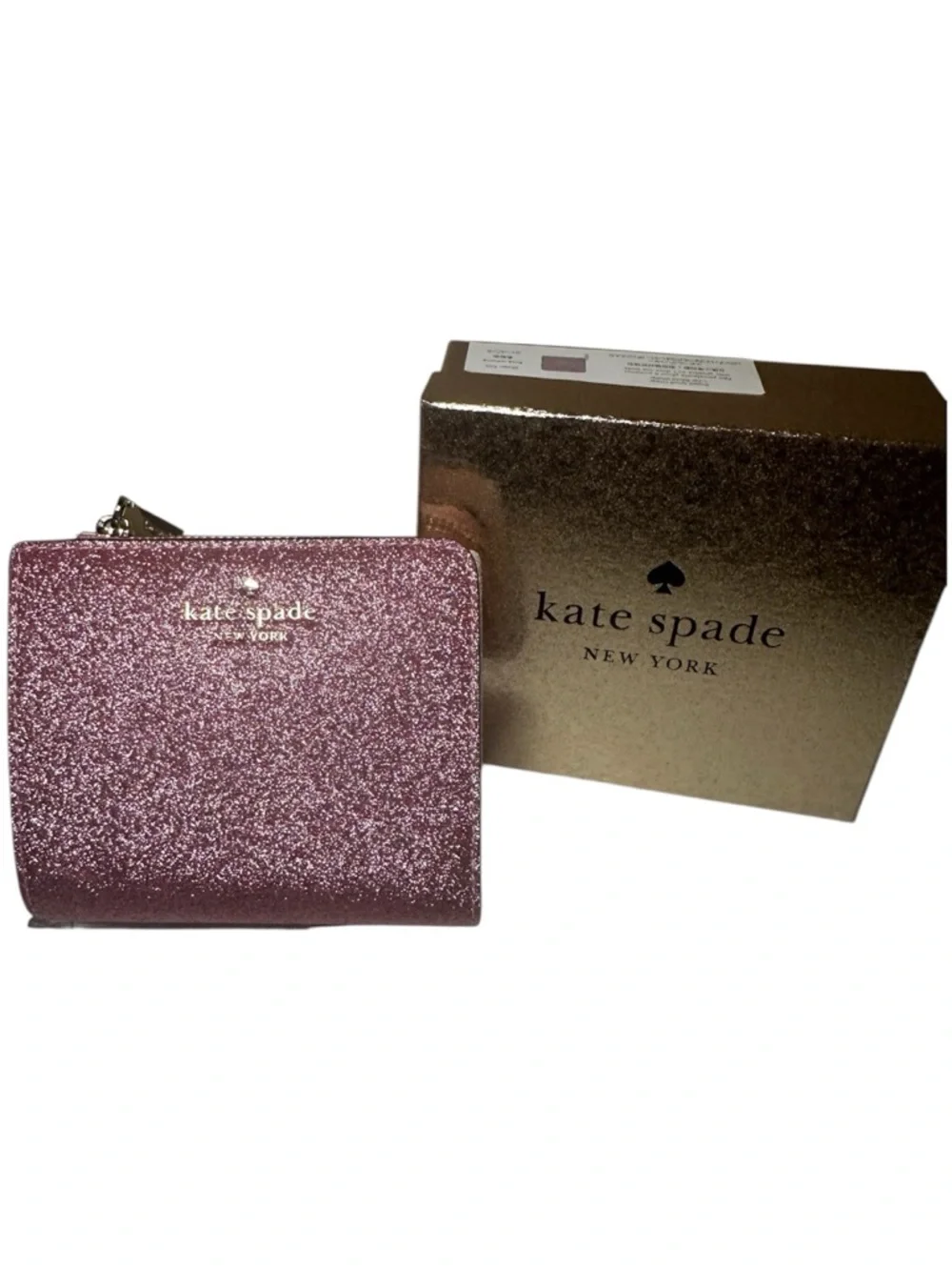 Kate Spade New Glitter Convertible Satchel & Matching Wallet in Mitten Pink Set
